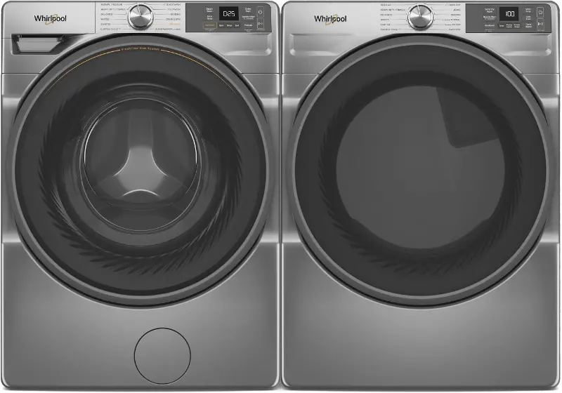 Whirlpool 5720 Electric Washer and Dryer Set - Silver