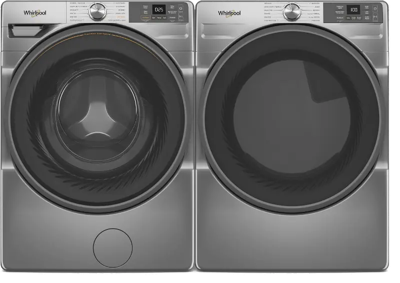 Whirlpool 5720 Gas Washer and Dryer Set - Silver
