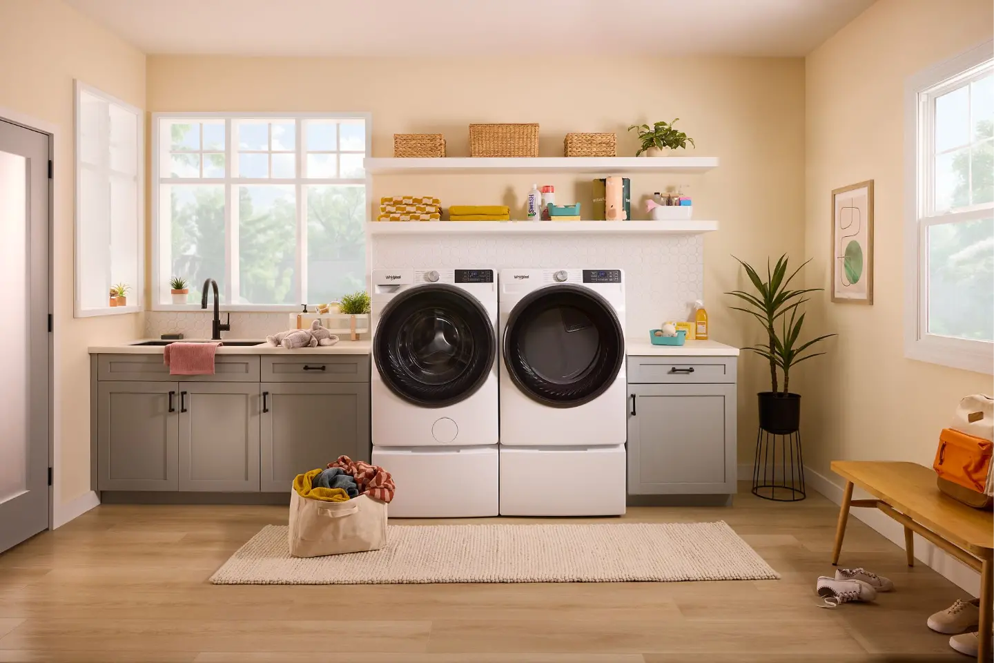 .WHP-W/W-5720-GAS-PR Whirlpool 5720 Gas Washer and Dryer Set - White-2