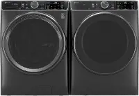 .GE-C/G-955-ELE-PR GE 955 Front Load Electric Washer and Dryer Set - Carbon Graphite