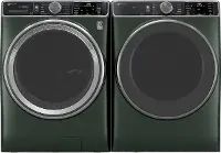 .GE-GRN-955-GAS-PR GE 955 Front Load Gas Washer and Dryer Set - Green