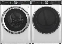.GE-W/W-870-ELE-PR GE 870 Front Load Electric Washer and Dryer Set - White