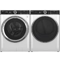 .GE-W/W-870-GAS-PR GE 870 Front Load Gas Washer and Dryer Set - White