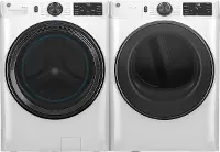 .GE-W/W-655-ELE-PR GE 655 Front Load Electric Washer and Dryer Set - White