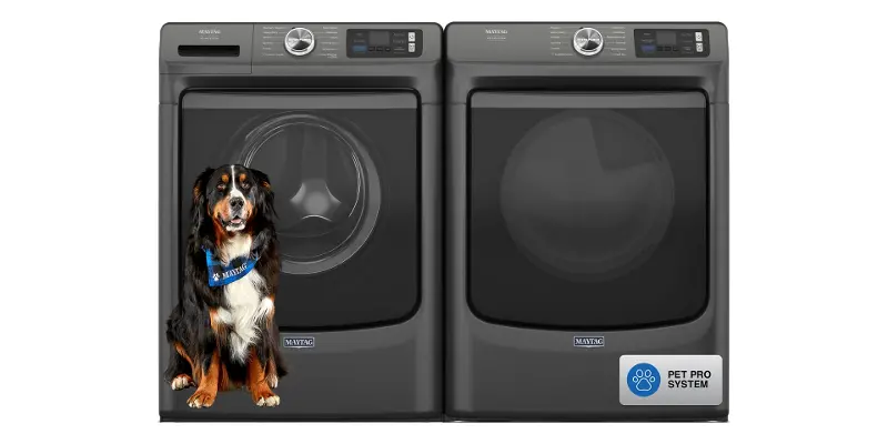 Maytag 7020 Electric Washer and Dryer Set - Volcano Black