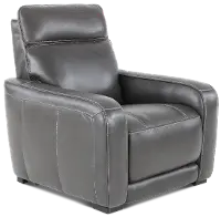 Zeppelin Gray Power Recliner with Bluetooth Audio System