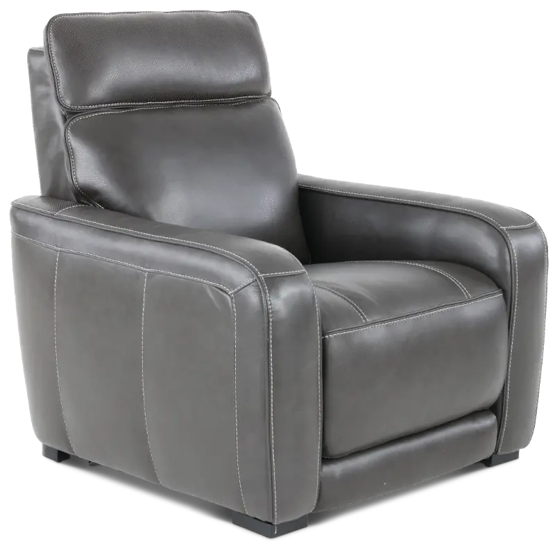 Zeppelin Gray Power Recliner with Bluetooth Audio System