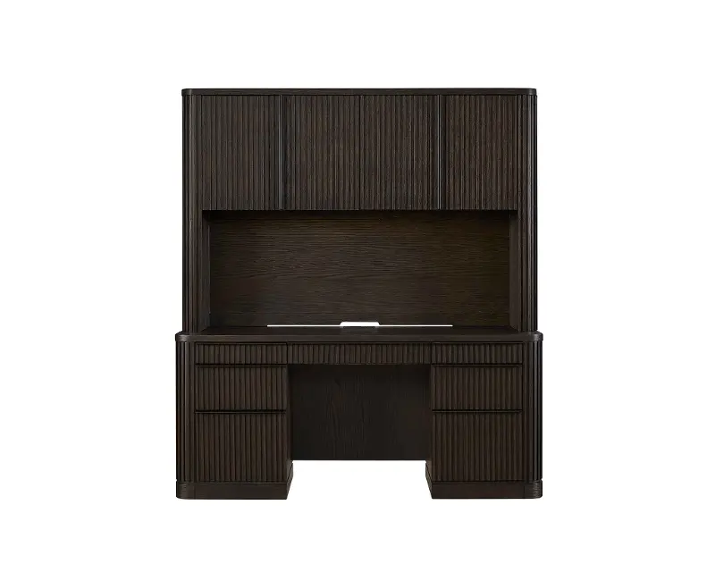 Tulane Brown Credenza and Hutch
