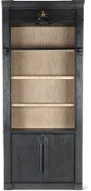 Willow Lane Black and Natural Bookcase