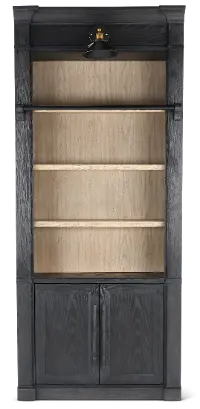 Willow Lane Black and Natural Bookcase