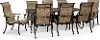 Montreal 9 Piece Brown Sling Chair Patio Dining Set