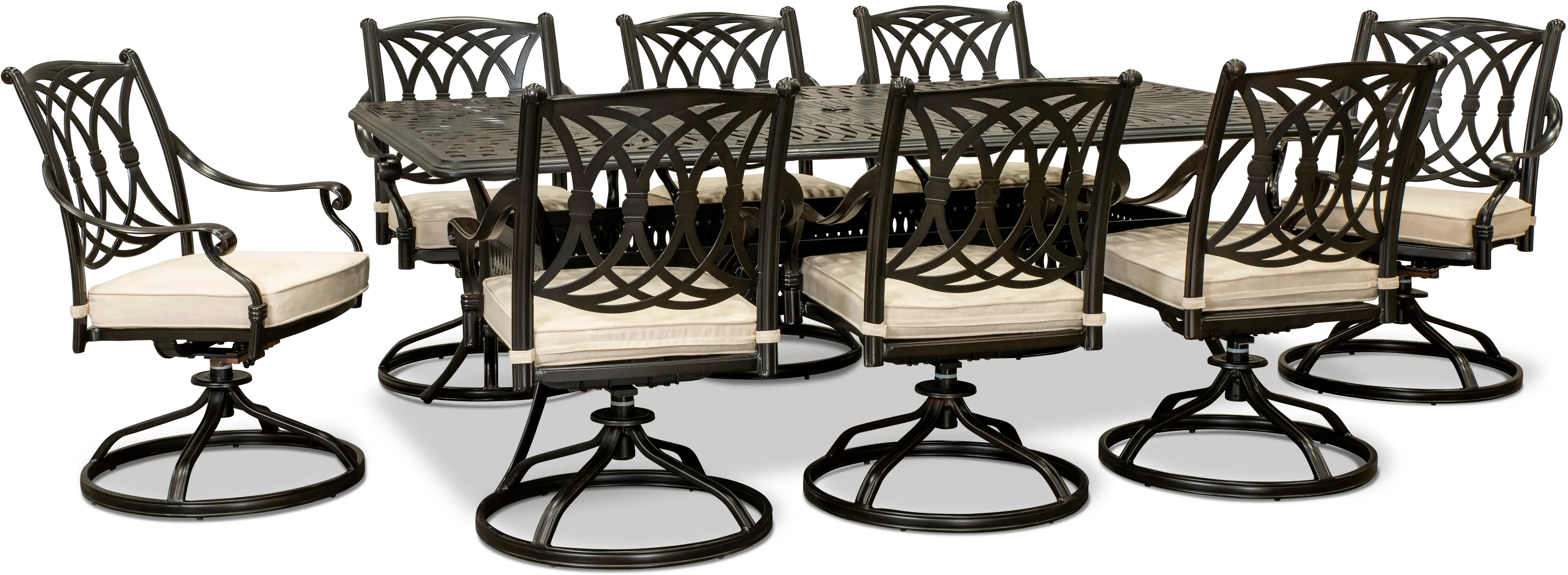 Montreal 9 Piece Swivel Rocker Patio Dining Set-1