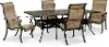 Montreal 5 Piece Brown Sling Chair Patio Dining Set