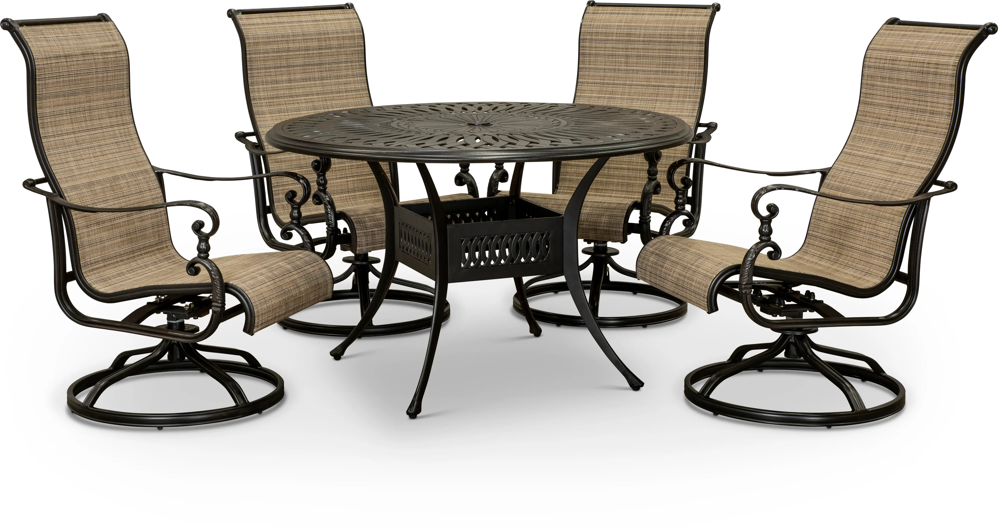 Montreal 5 Piece Round Patio Dining Set-1