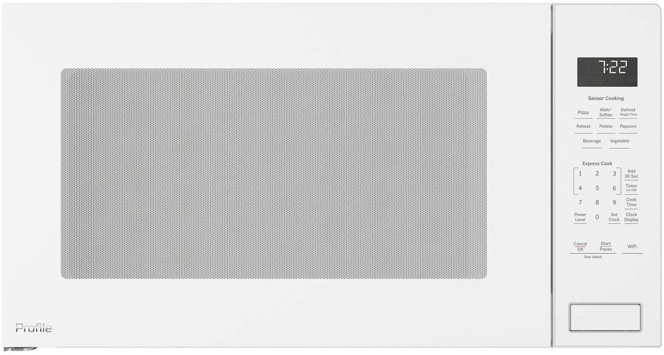 PCWK22+JX7227-W/W GE Profile 2.2 Cu Ft Built-In Microwave and Trim Kit - White-1
