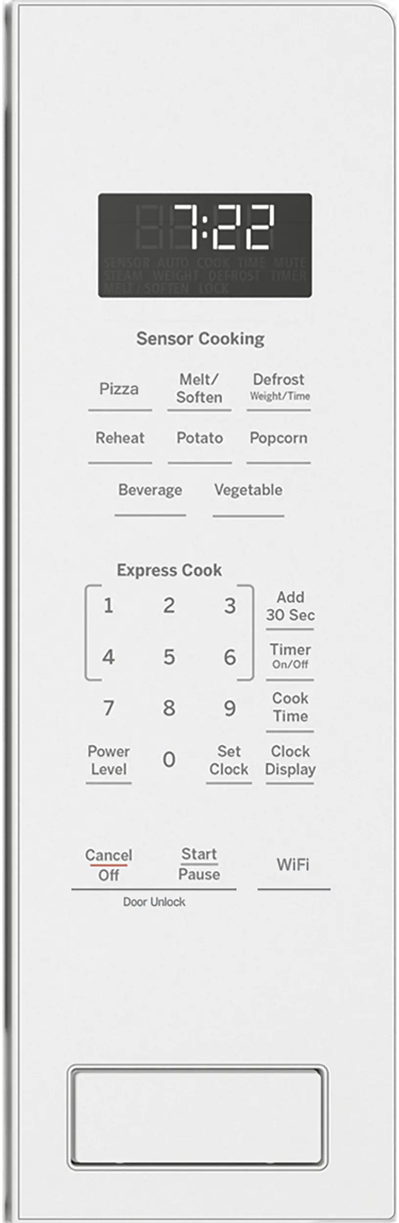 PCWK22+JX7227-W/W GE Profile 2.2 Cu Ft Built-In Microwave and Trim Kit - White-3