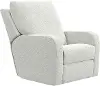 64252-7/1916-01 Lullaby Cotton White Power Glider Recliner