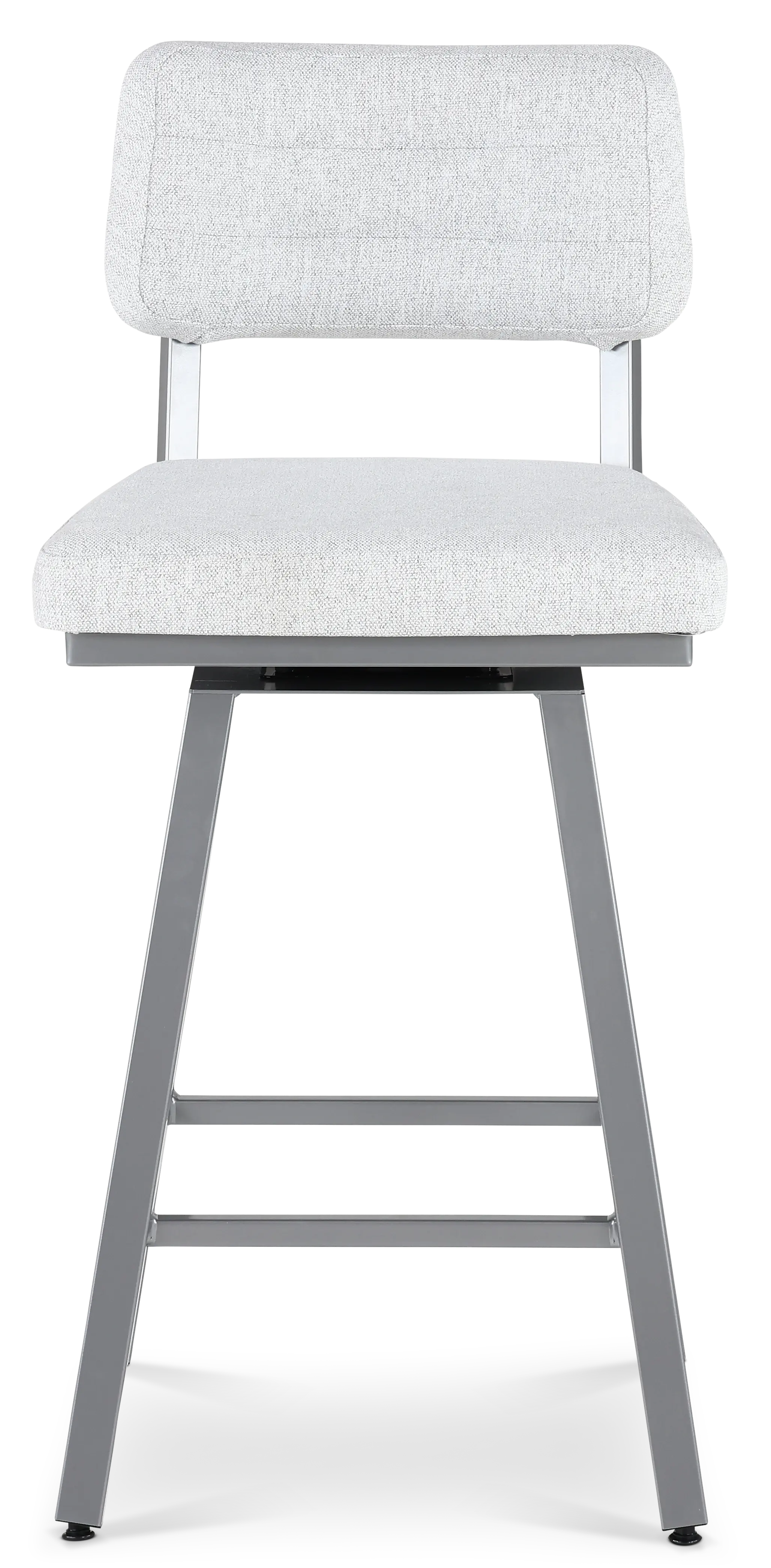 Phoebe Silver and Light Gray Upholstered Counter Height Stool-4