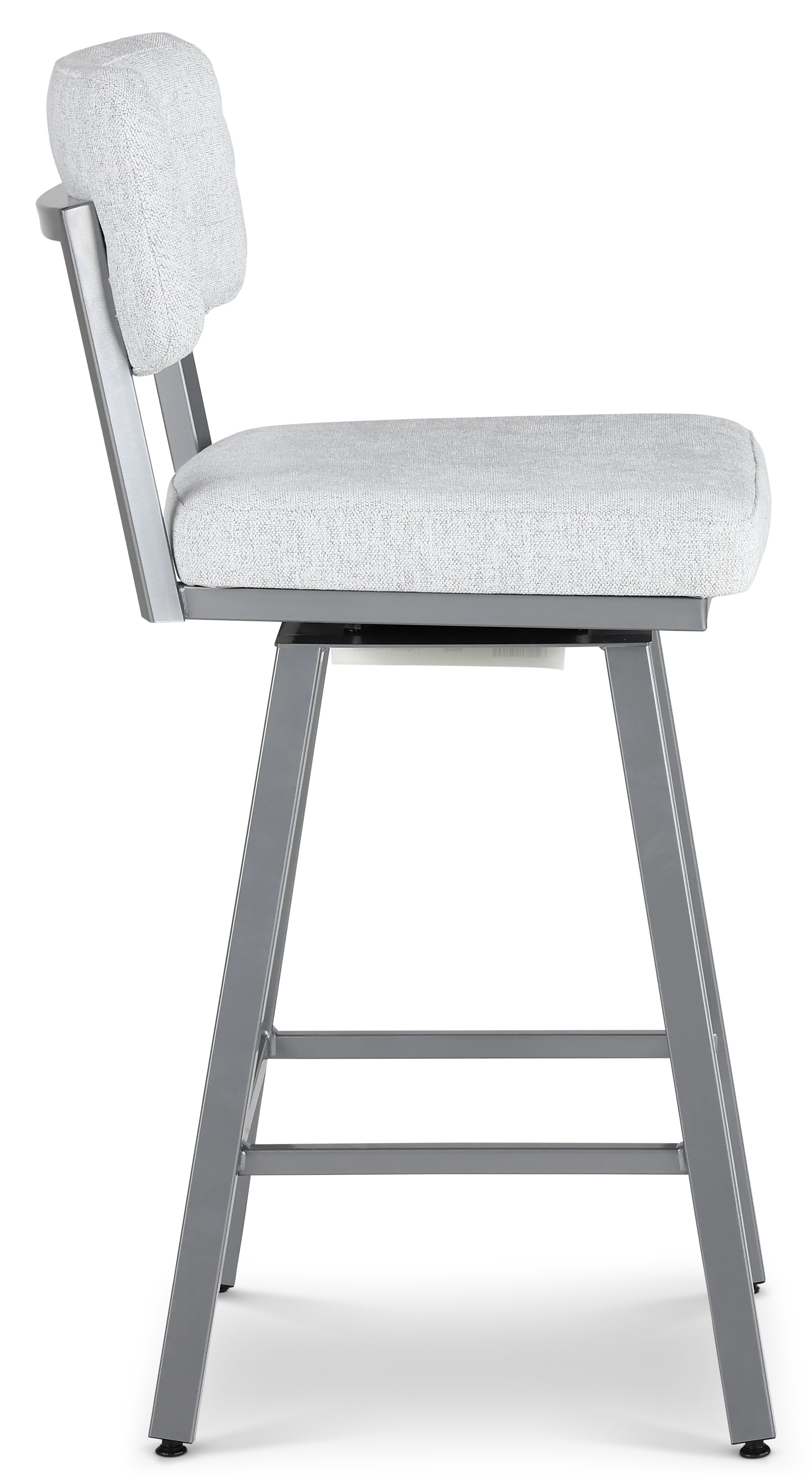 Phoebe Silver and Light Gray Upholstered Counter Height Stool-5