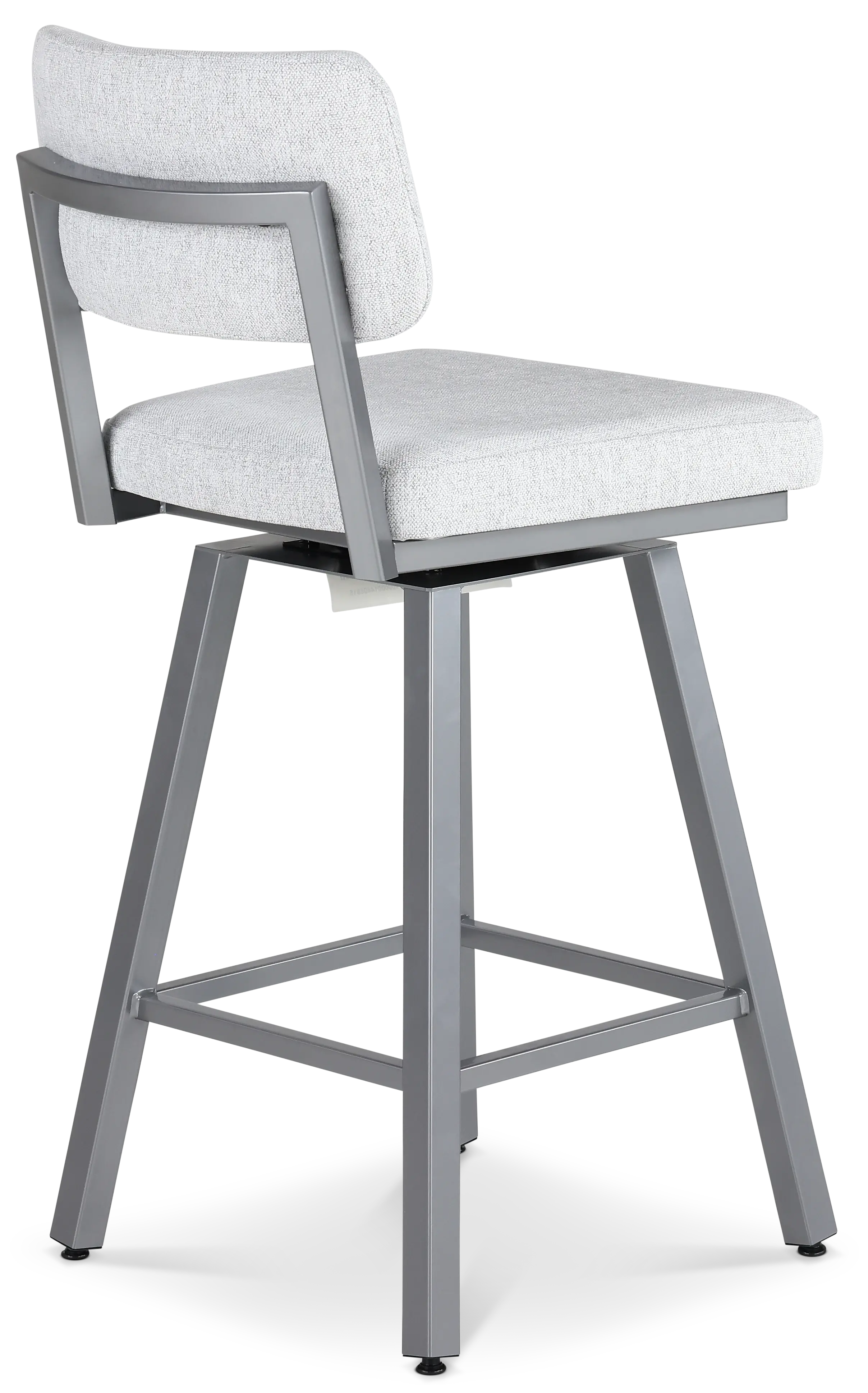 Phoebe Silver and Light Gray Upholstered Counter Height Stool-6
