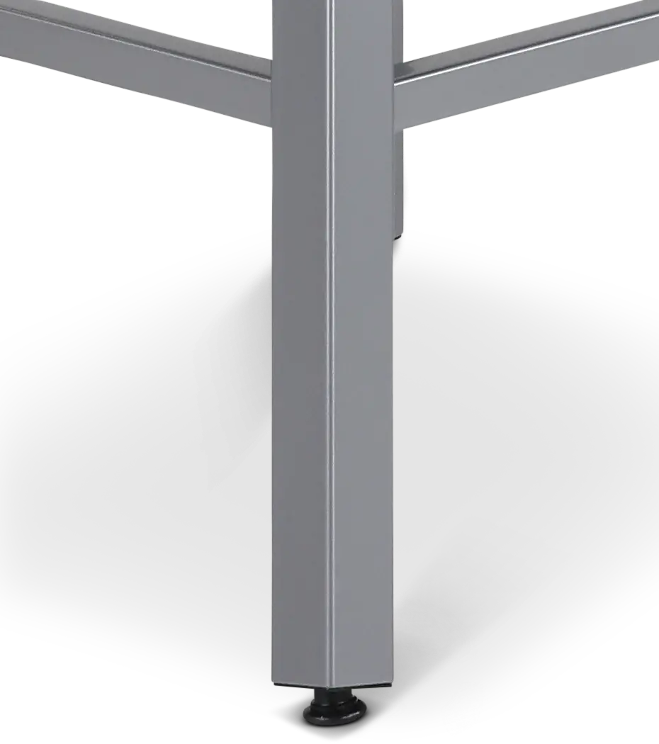 Phoebe Silver and Light Gray Upholstered Counter Height Stool-7