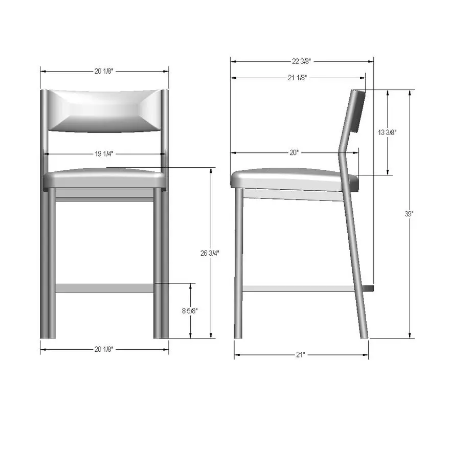 Adriana Gray Upholstered Counter Height Stool-4