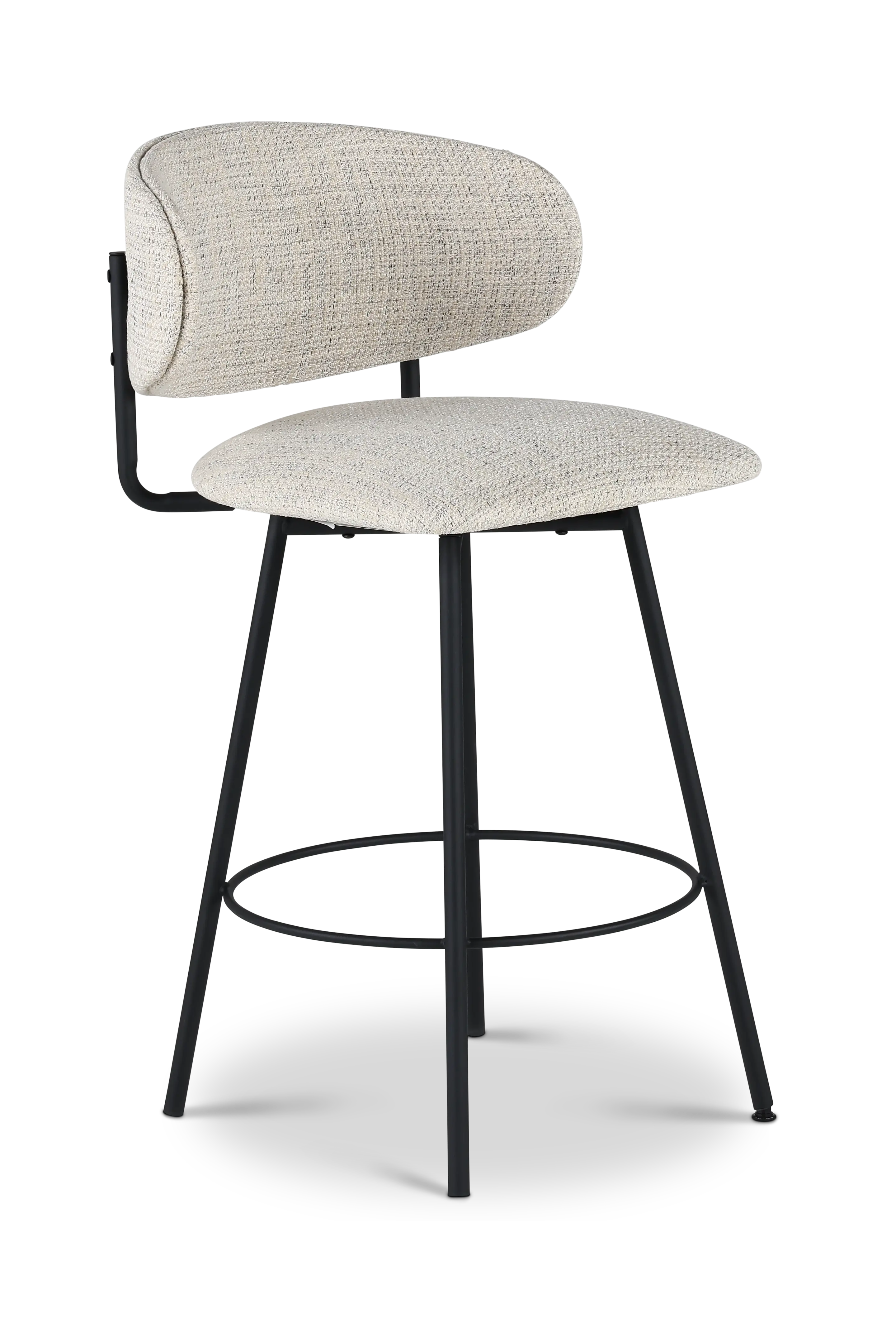 Wyatt Black and Gray Upholstered Counter Height Stool-1
