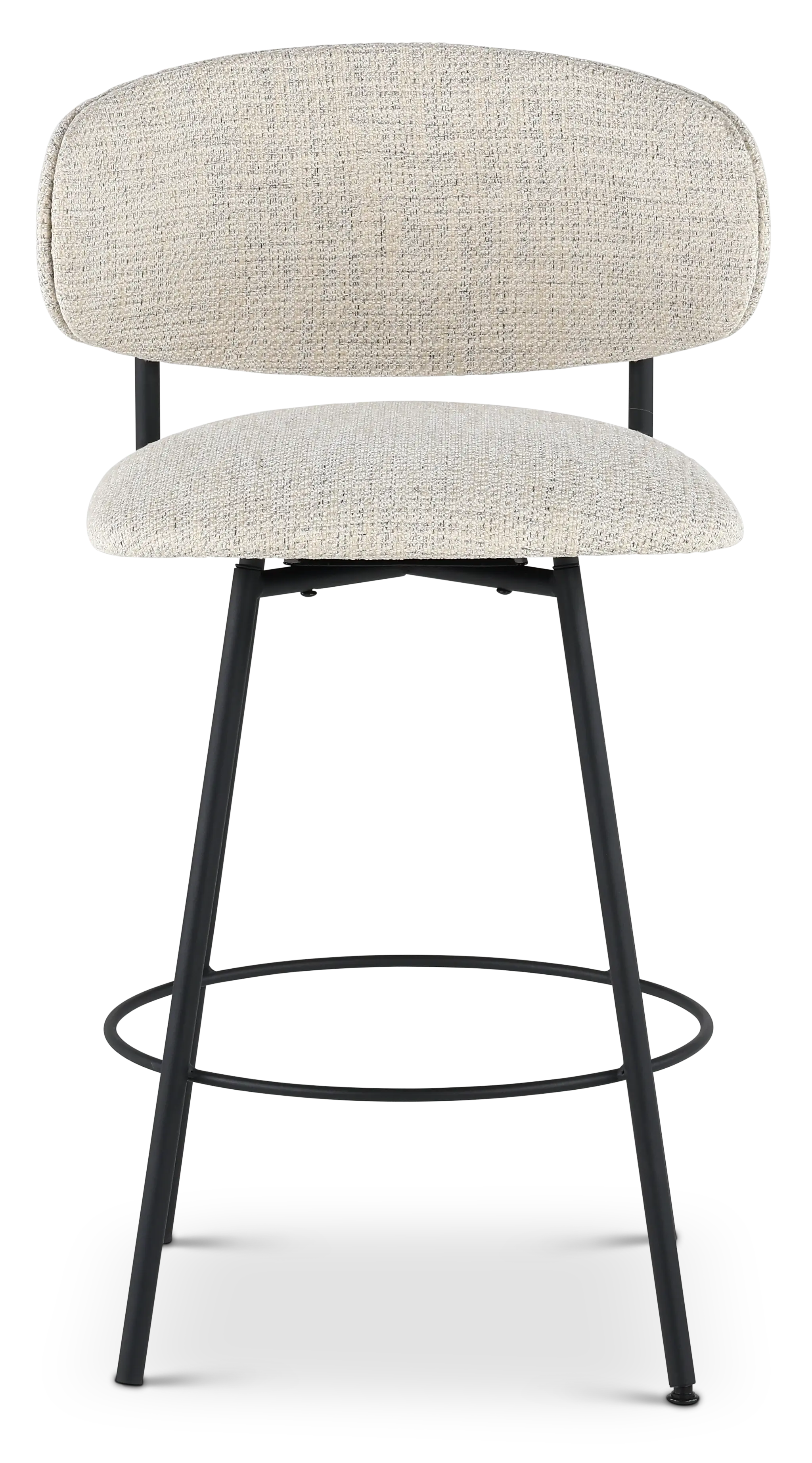 Wyatt Black and Gray Upholstered Counter Height Stool-2