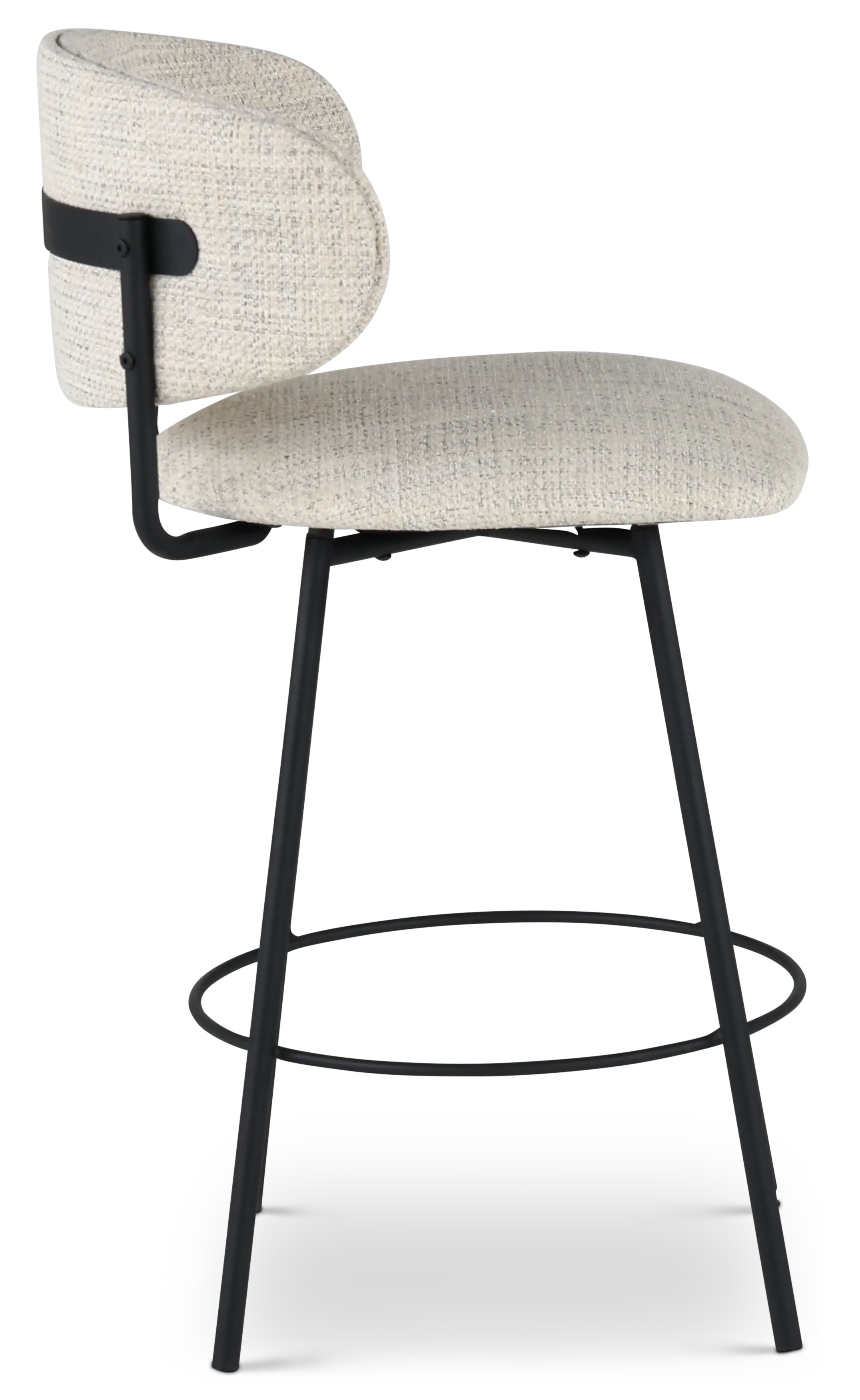 Wyatt Black and Gray Upholstered Counter Height Stool-4