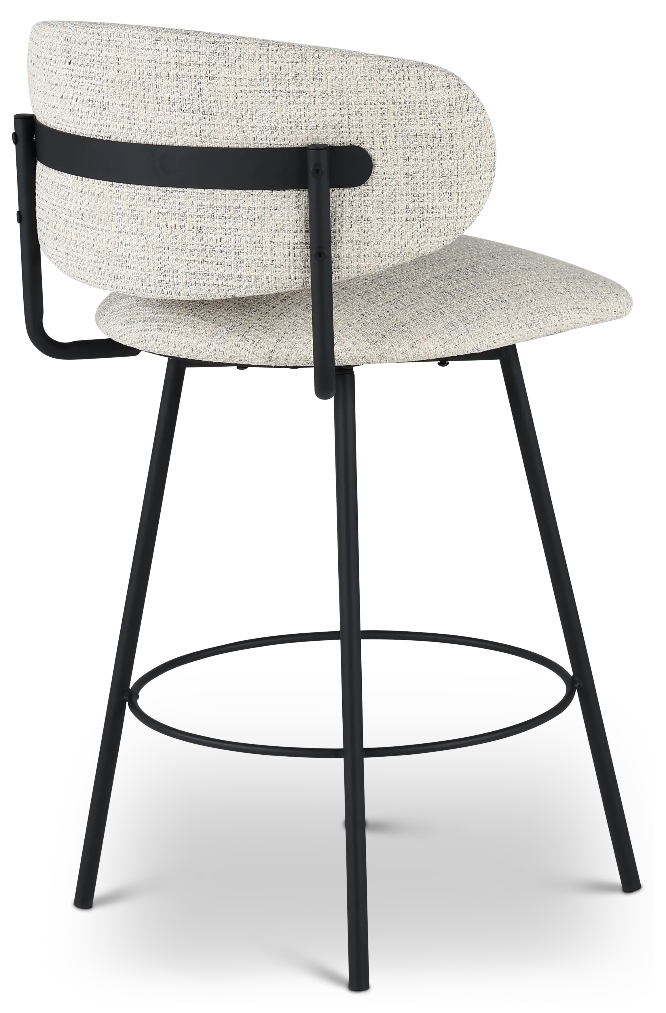 Wyatt Black and Gray Upholstered Counter Height Stool-5