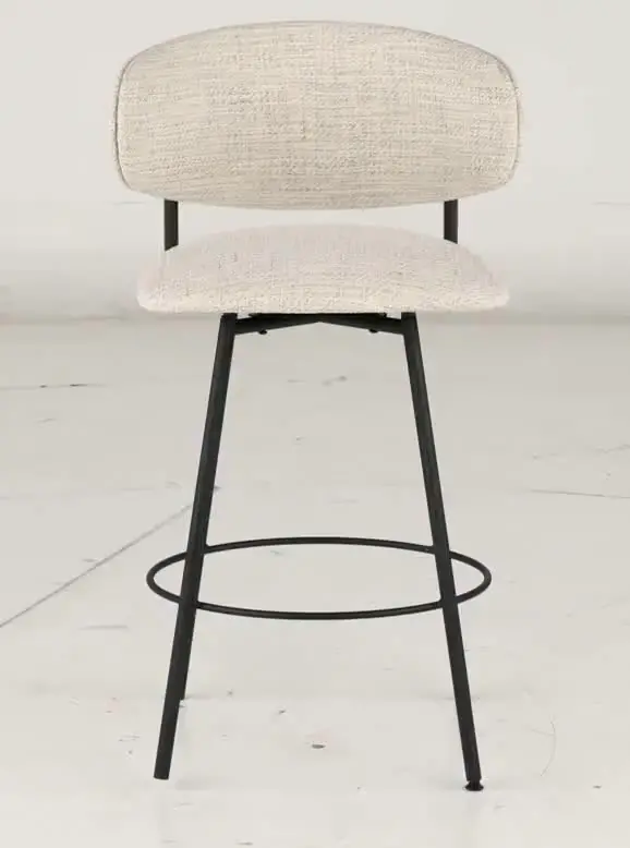 Wyatt Black and Gray Upholstered Counter Height Stool-8