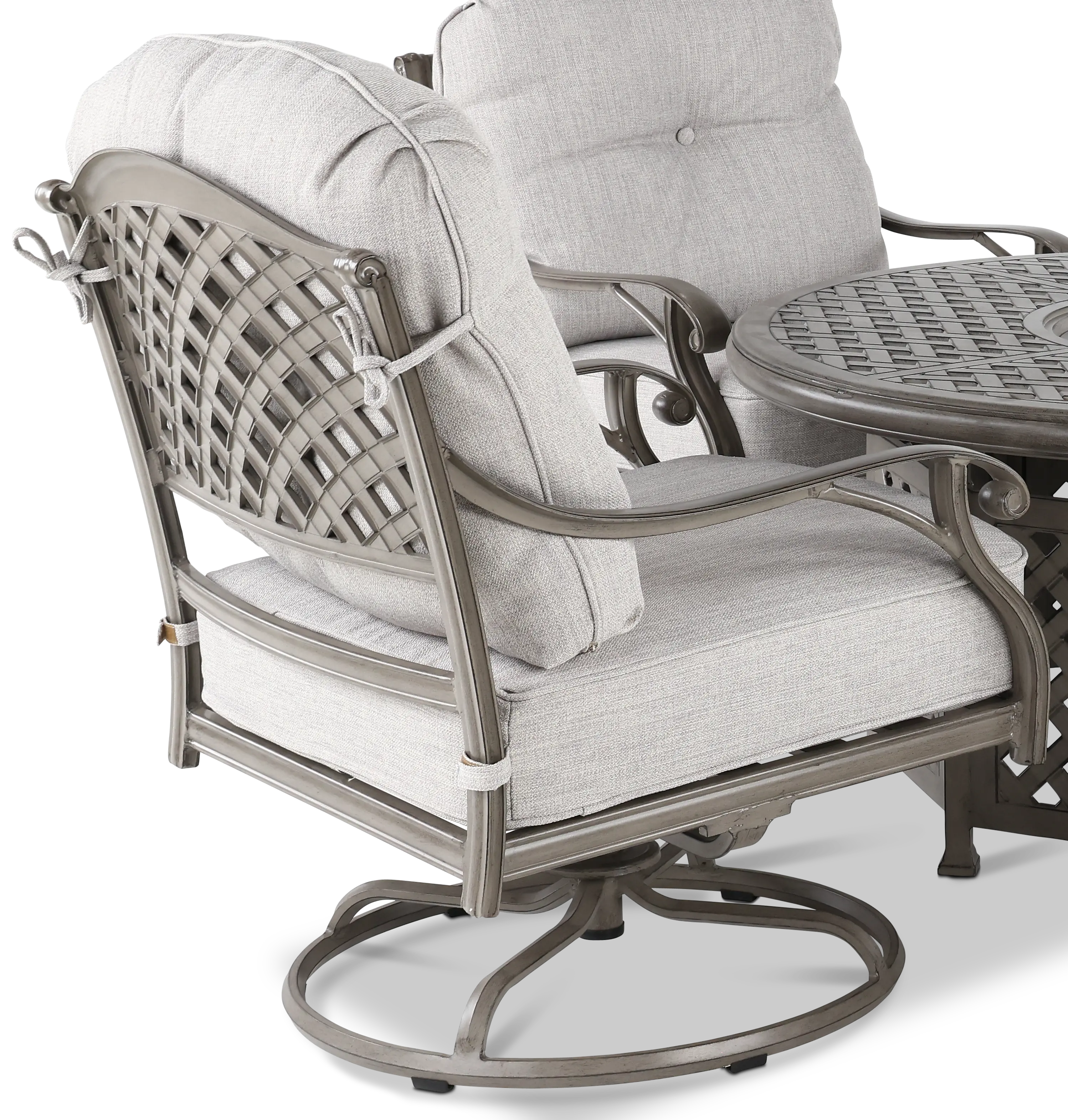 Macan 5 Piece Gray and Off White Firepit Patio Set-8
