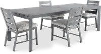Gibraltar Gray and Beige 5-Piece Dining Table Set