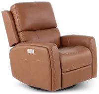 Linden Carmel Power Recliner with Heat and Massage
