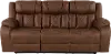 Lux Brown Reclining Sofa