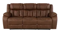 Lux Brown Reclining Sofa