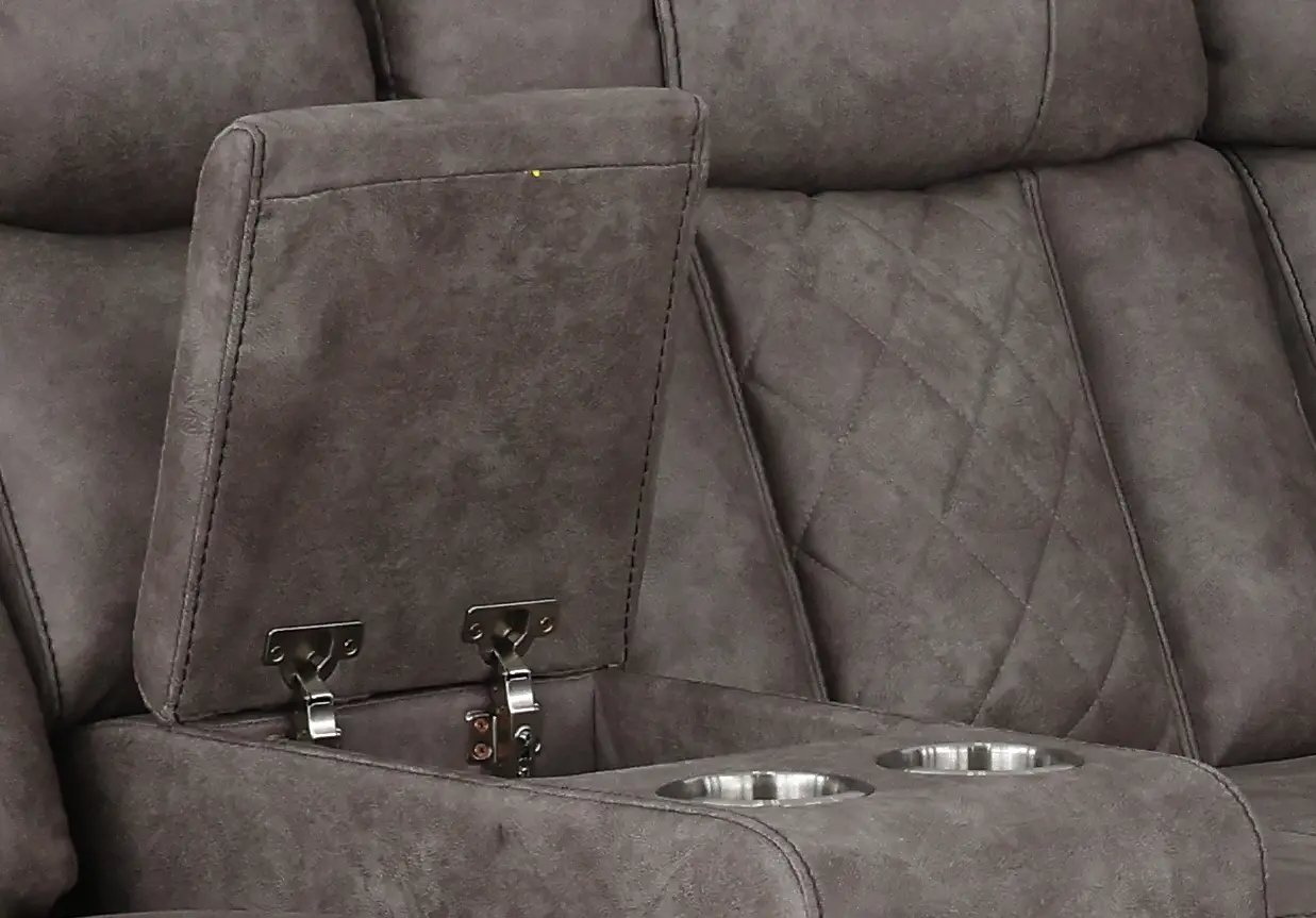 Lux Gray 3-Piece Reclining Sectional-5