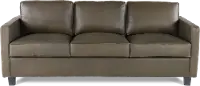 Winston Olive Green Leather Sofa
