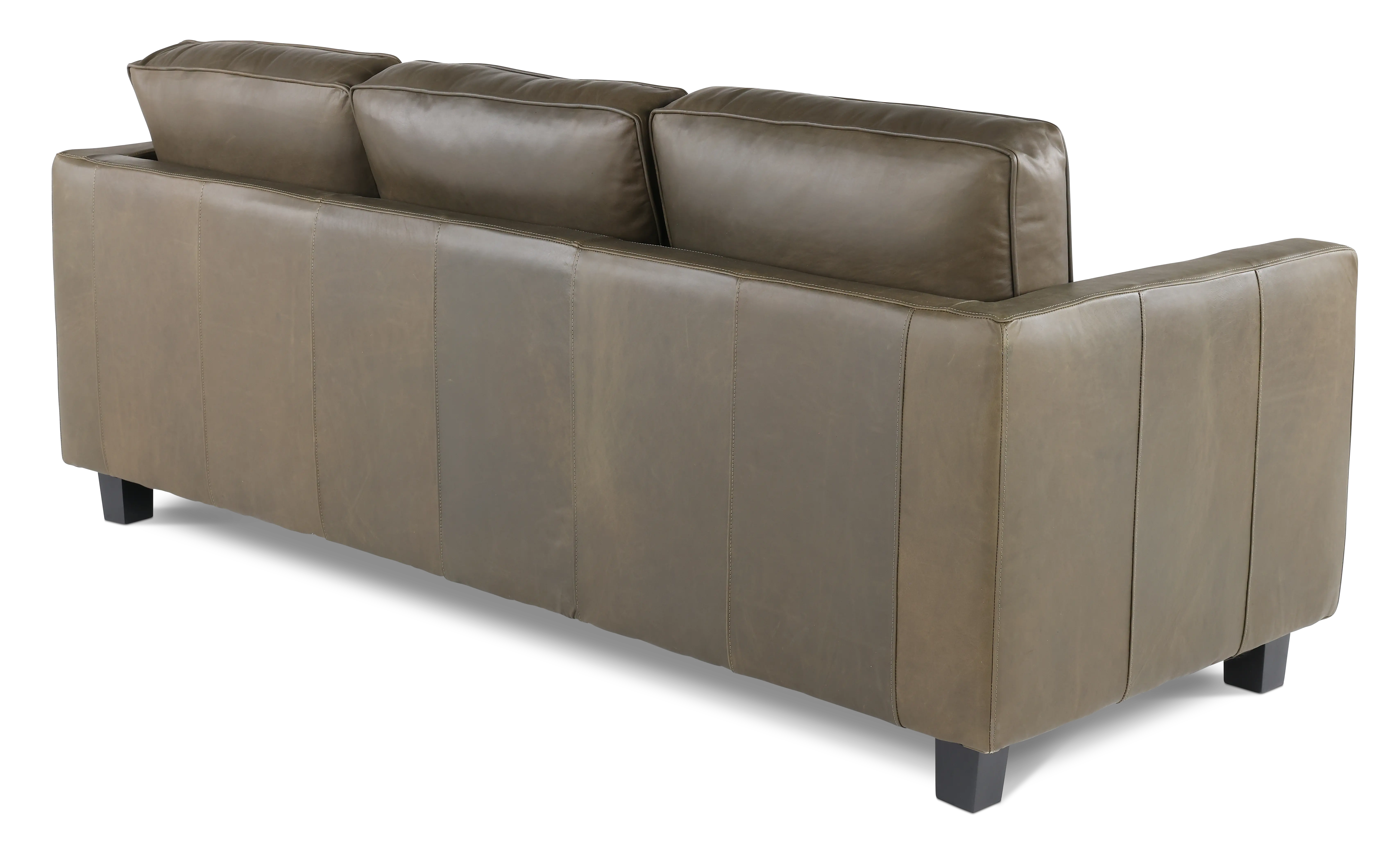 Winston Olive Green Leather Sofa-6