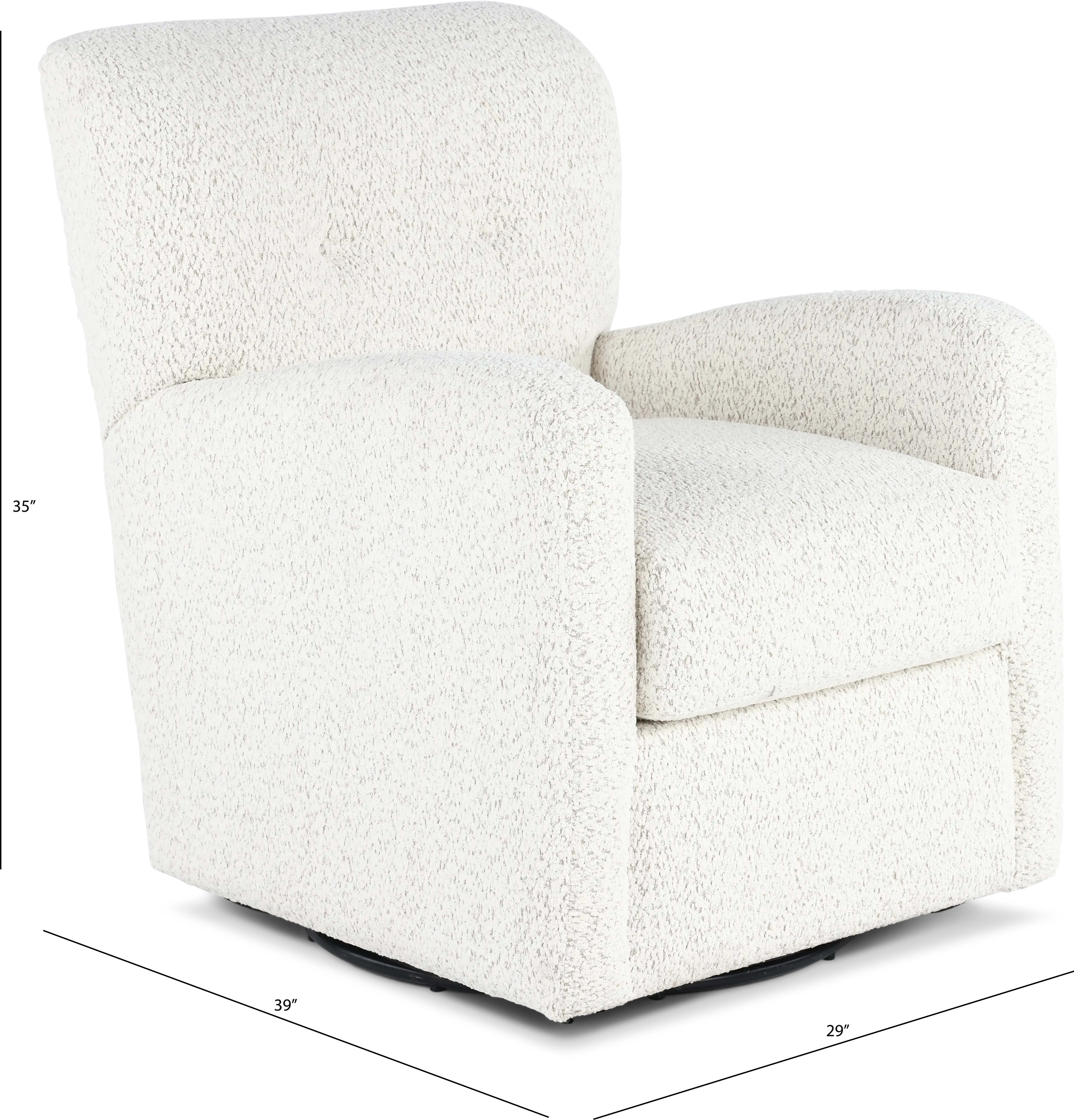 Spruce Off-White Swivel Accent Chair-3