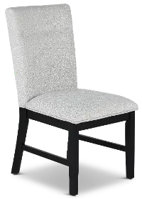 Sebastian Black and Light Gray Upholstered Dining Chair
