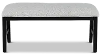 Sebastian Black and Light Gray Upholstered Dining Bench
