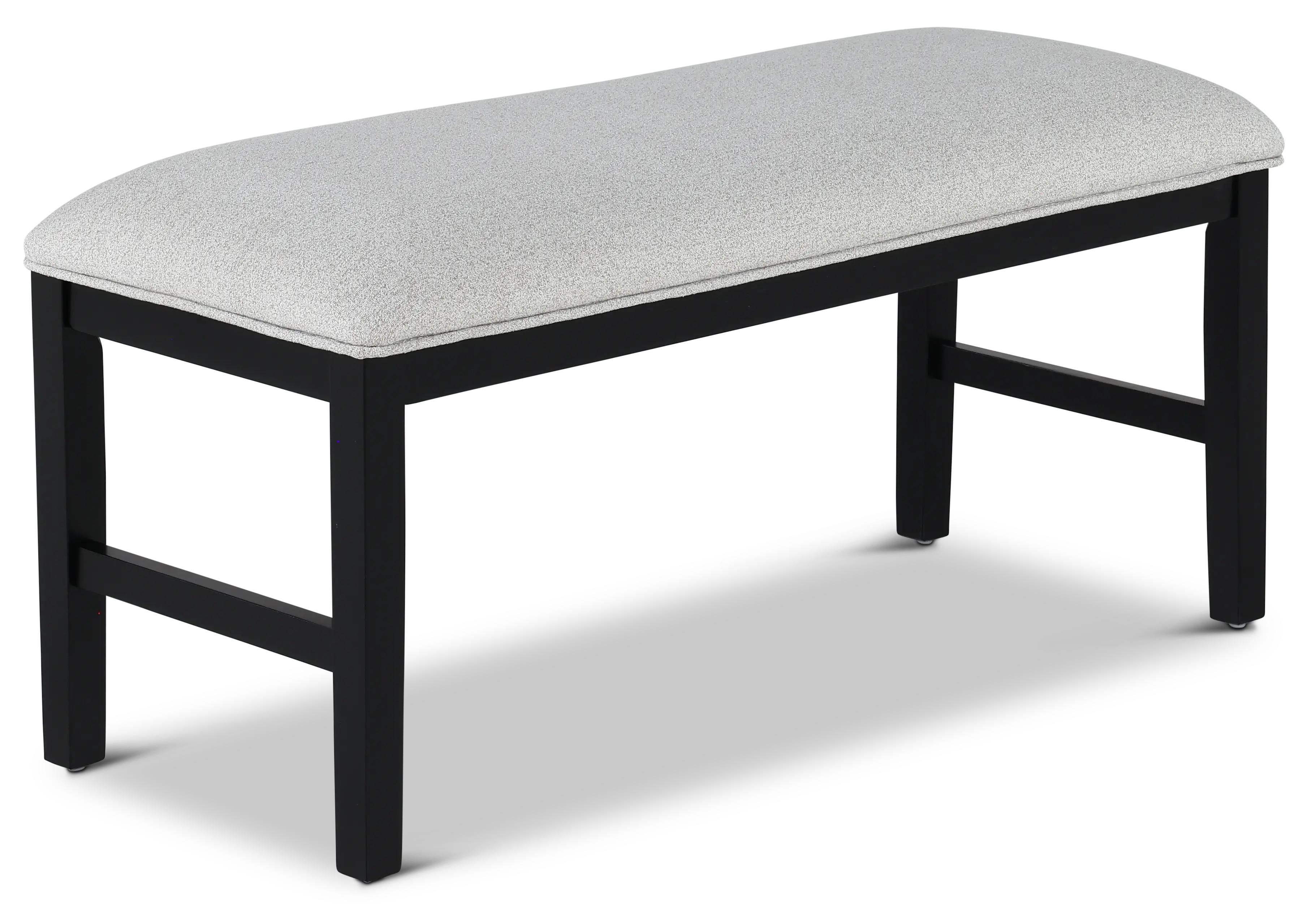 Sebastian Black and Light Gray Upholstered Dining Bench-4