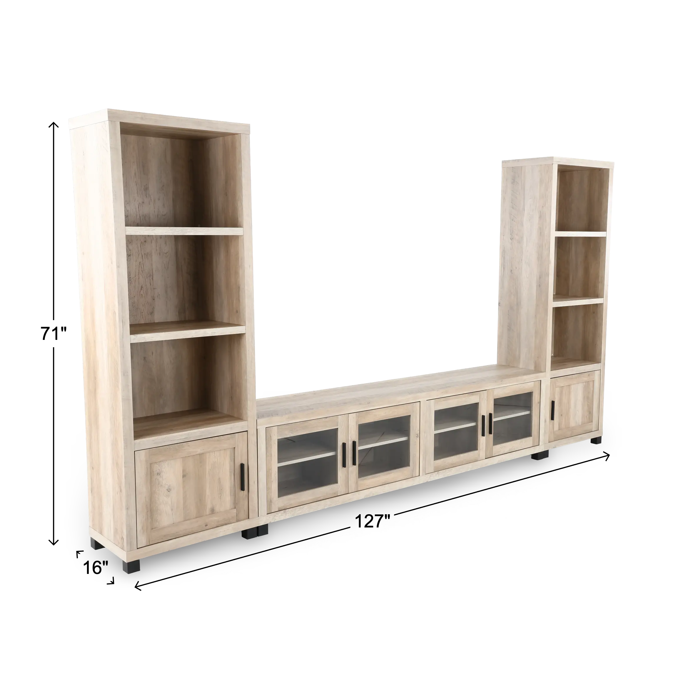 Sachin Light Brown Entertainment Center-3