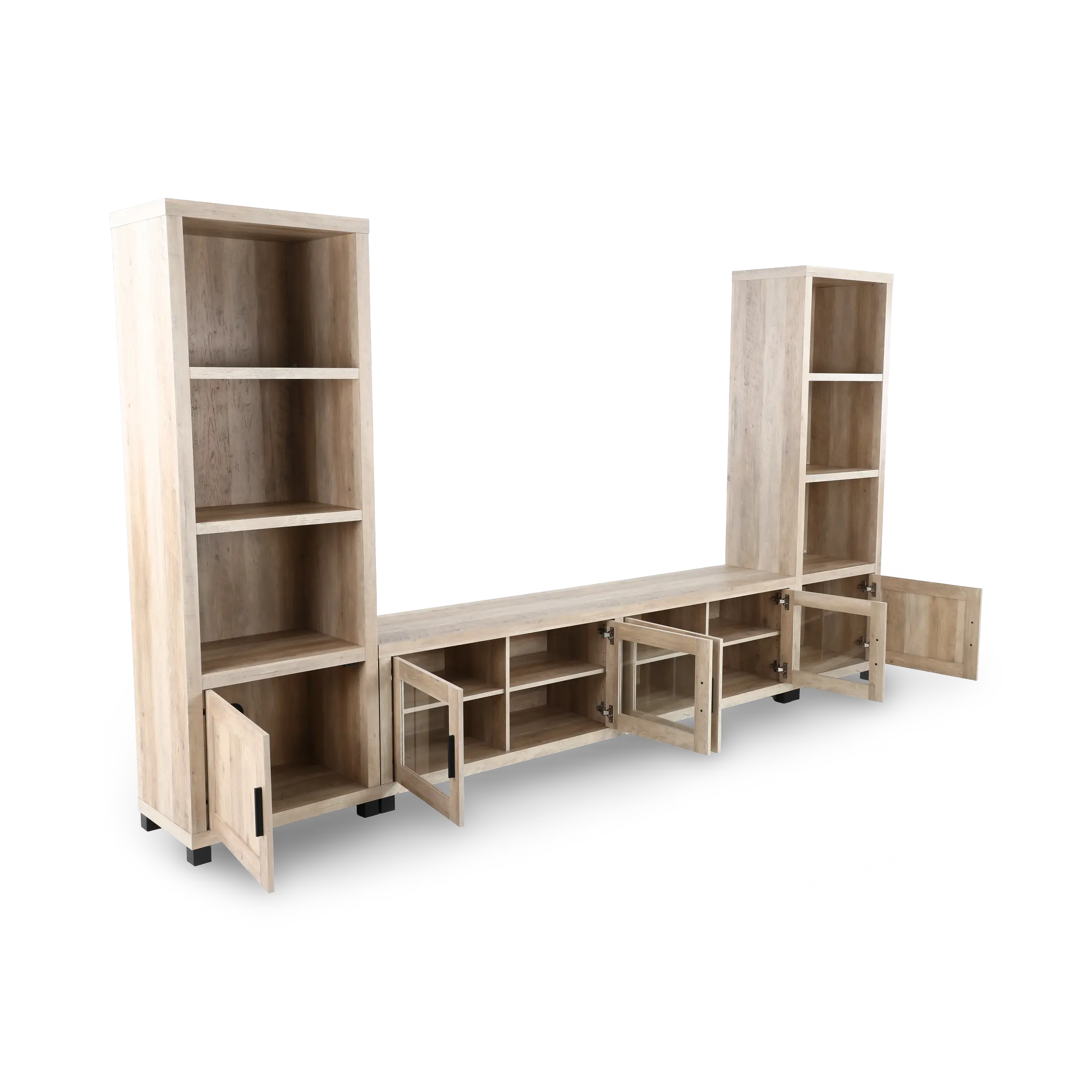 Sachin Light Brown Entertainment Center-5