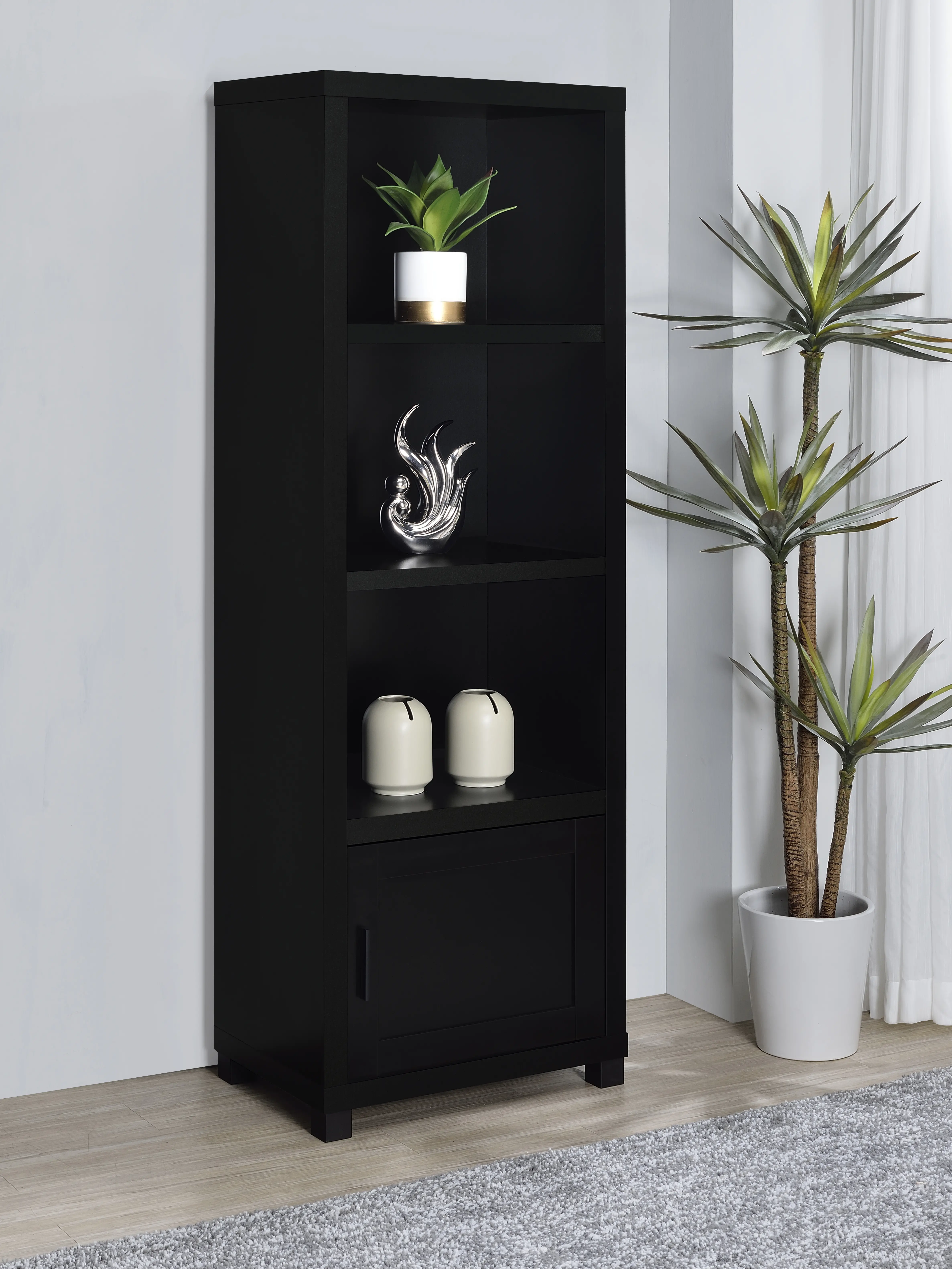 Jupiter Black Bookcase-2