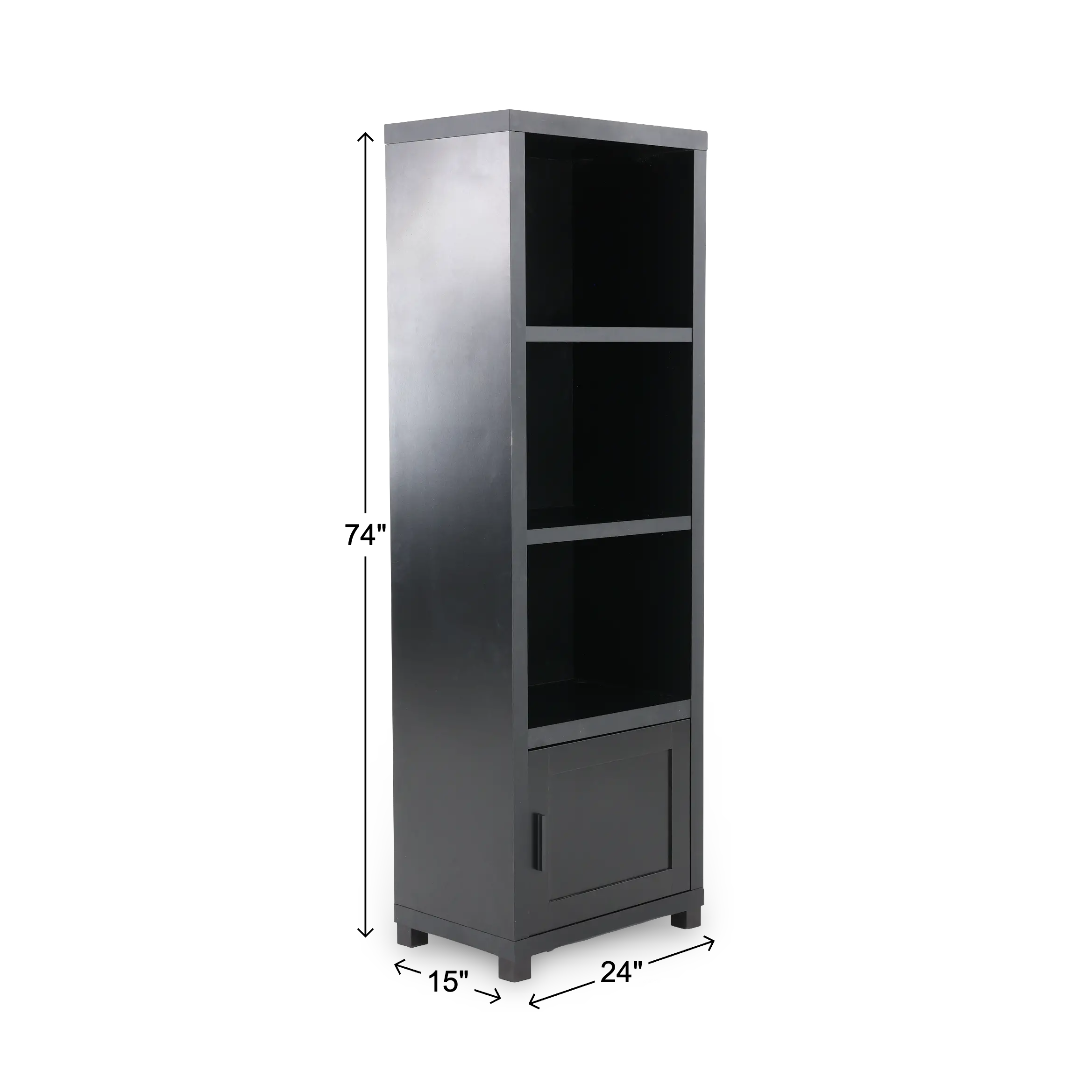 Jupiter Black Bookcase-3