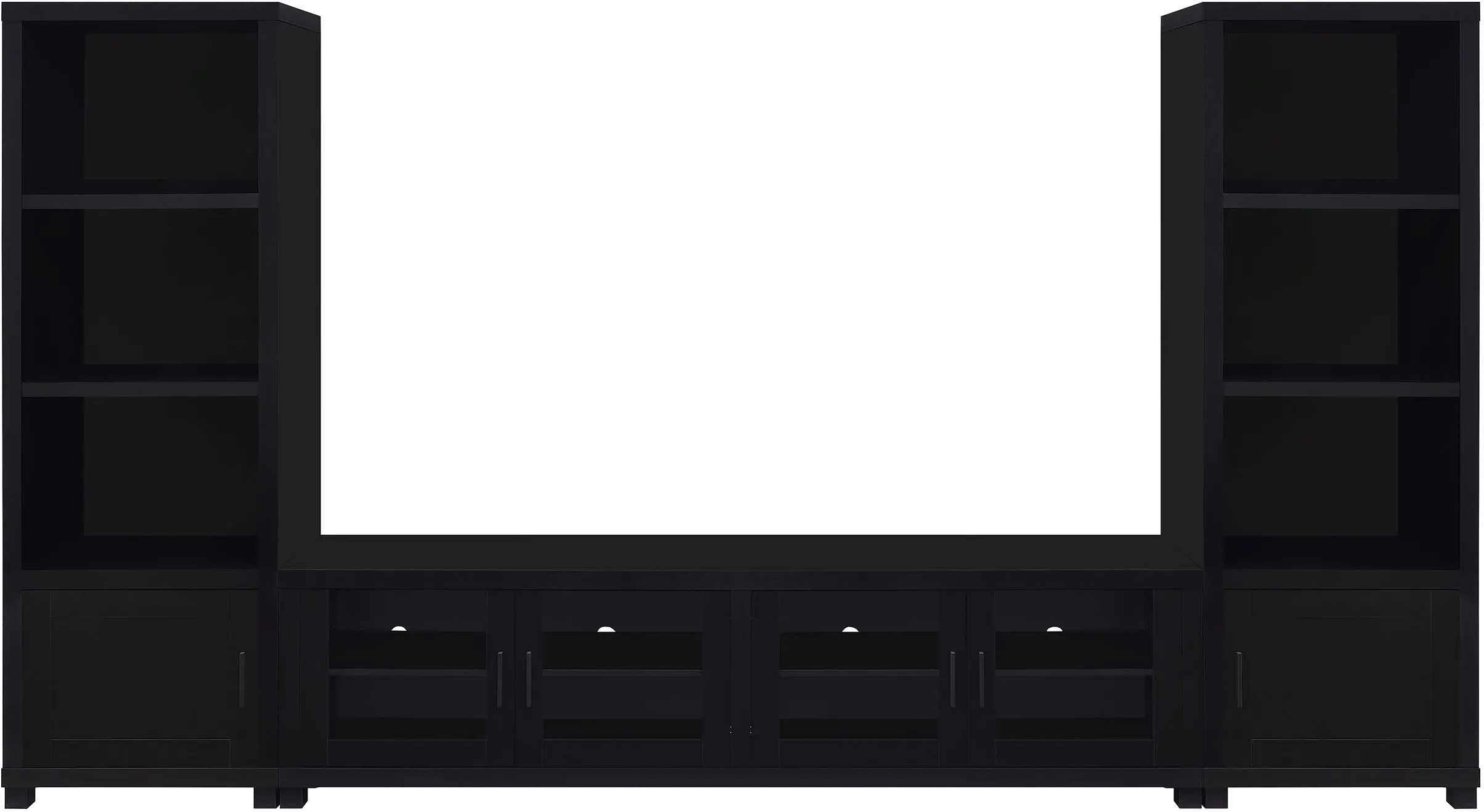 Jupiter Black 3-Piece Entertainment Center-1