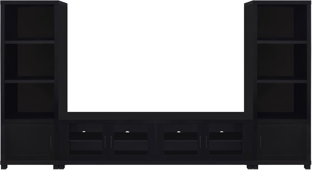 Jupiter Black 3-Piece Entertainment Center