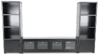 Jupiter Black 3-Piece Entertainment Center